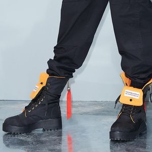 Dolls Kill Poster Grl Flight Combat Boots